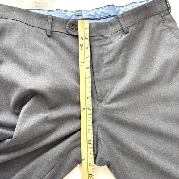 Jack Victor JV Reflex Flex Stretch Grey Crew Pants Flat Front Slacks Men's 42x29 - Picture 11 of 12